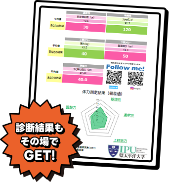 診断結果もその場でGET！